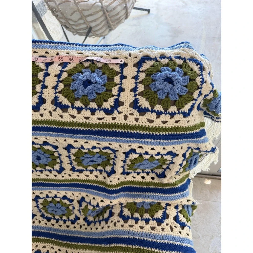 Handmade crochet afghan