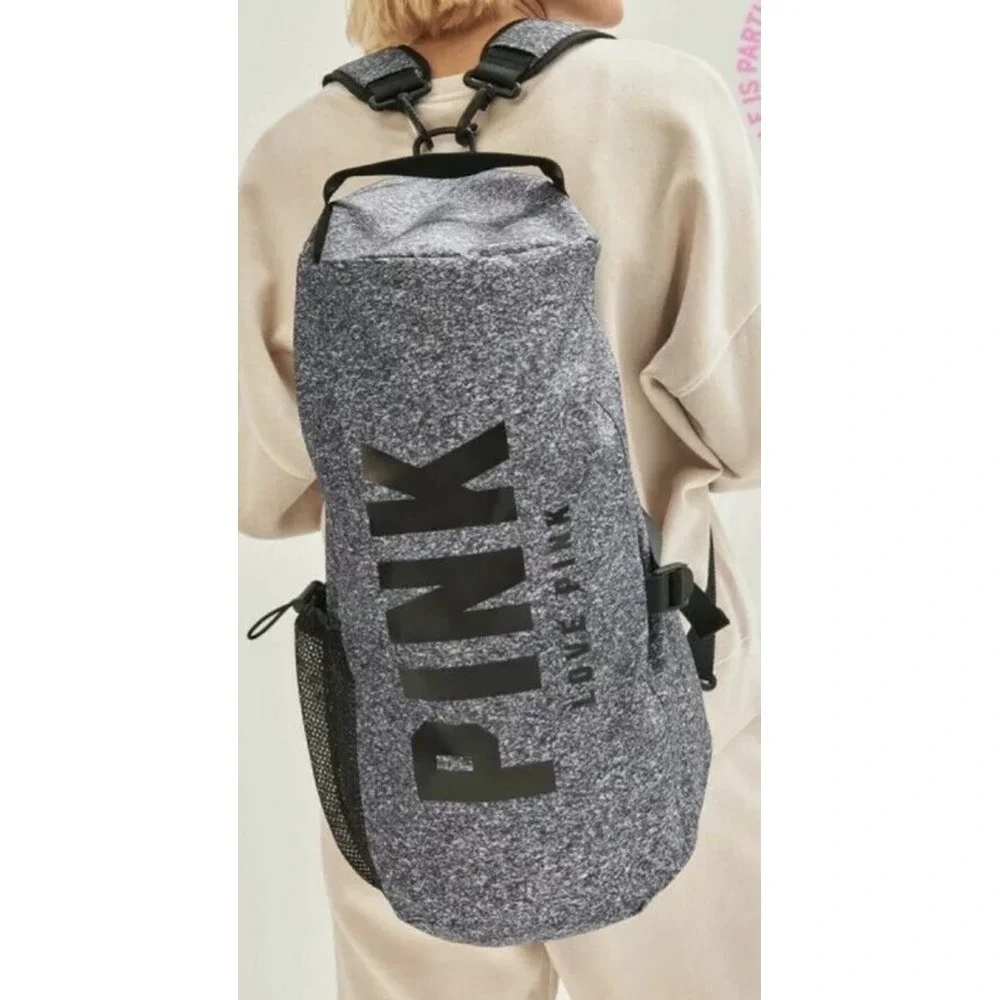 Victoria's Secret Pink Campus Convertible Duffle Bag to Backpack gray‎ 19x10