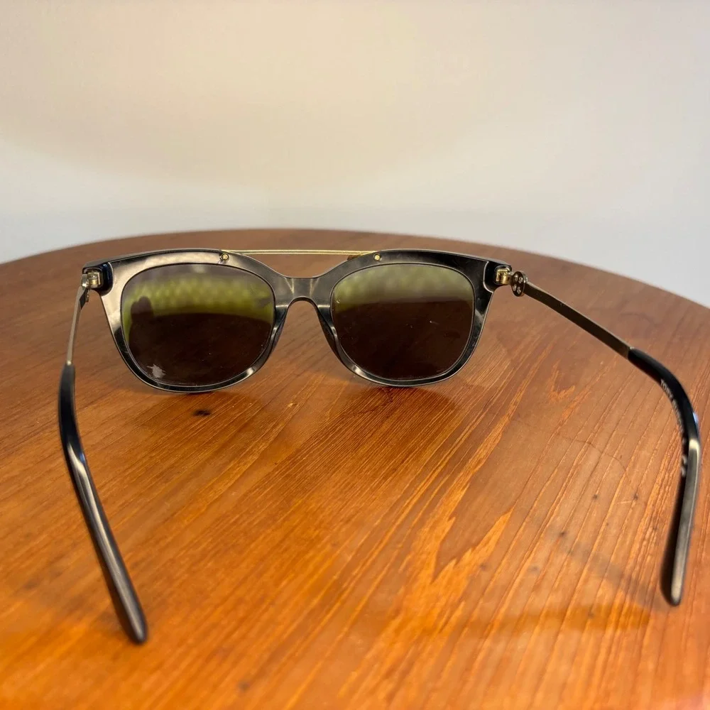 READ Tory Burch Women Sunglasses 53-19-140 TY7147 Classic Sunnies Round Black