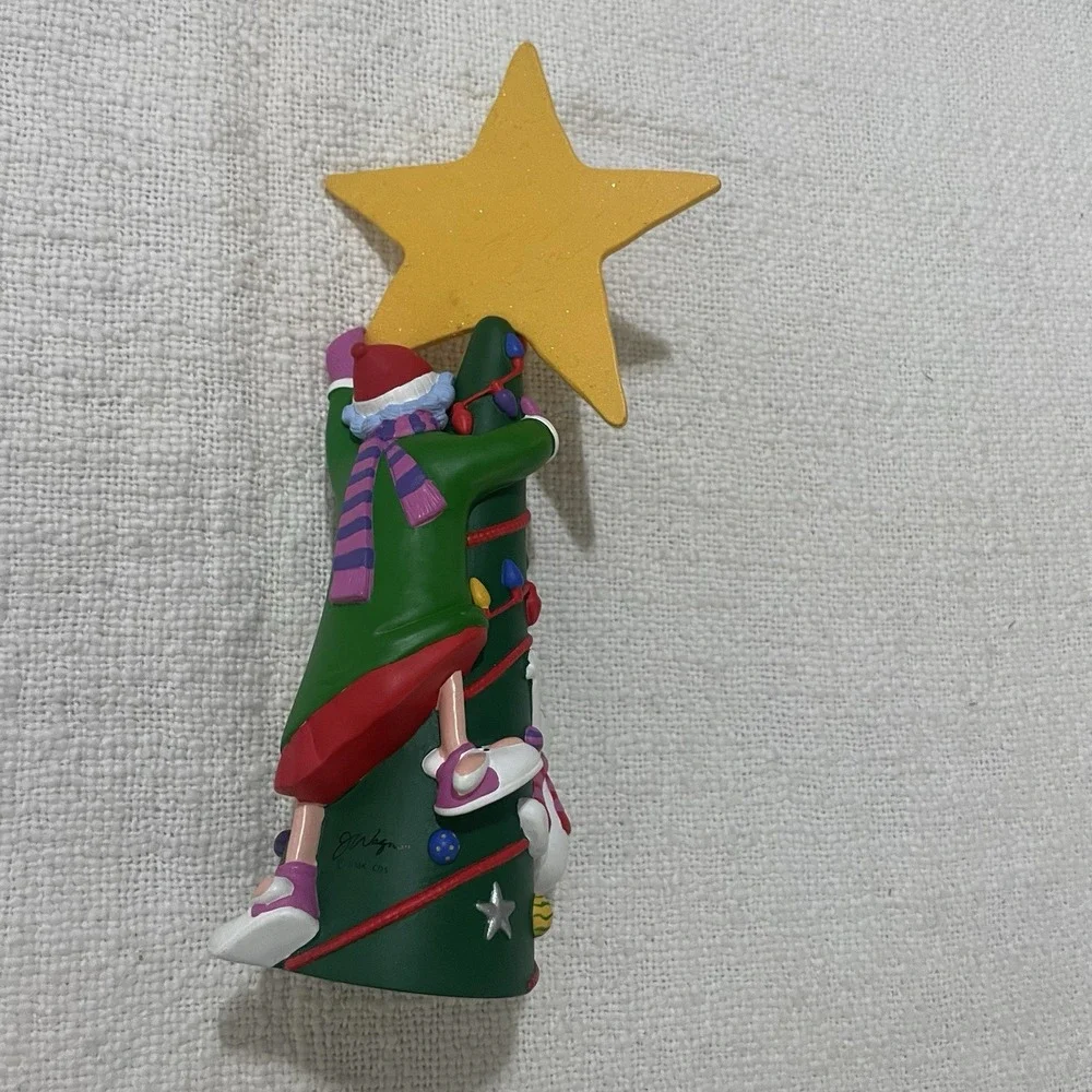 Maxine & Dog Floyd Decorating‎ Christmas Tree Large Gold Star Figurine 9 3/4