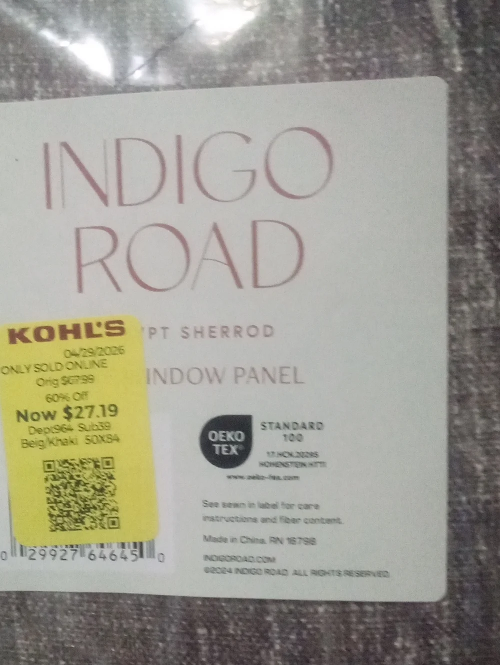 Indigo branded woven