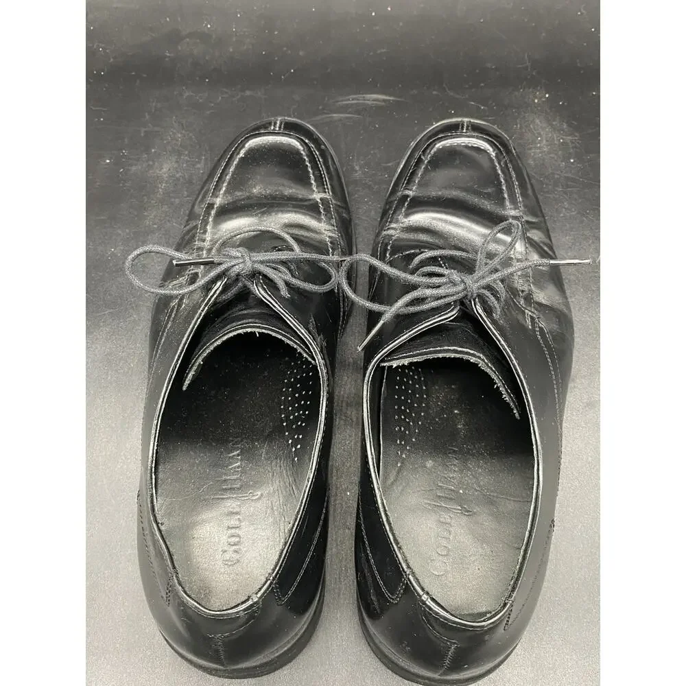 Cole Haan Men 8.5 M Air Stylar Split Ox Black Leather NikeAir C10696 Dress Shoe