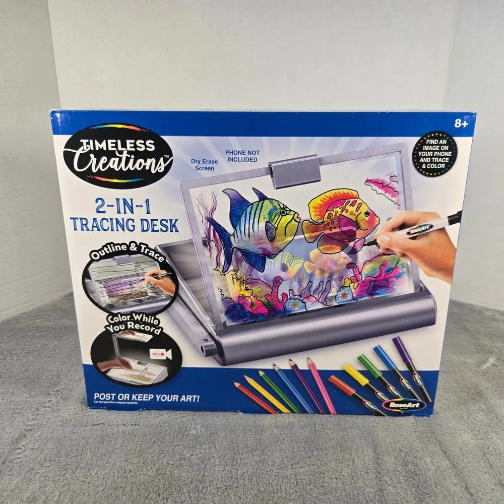 RoseArt Timeless Creations 2-in-1 Tracing Desk Art Set New 14626 Ages 8+