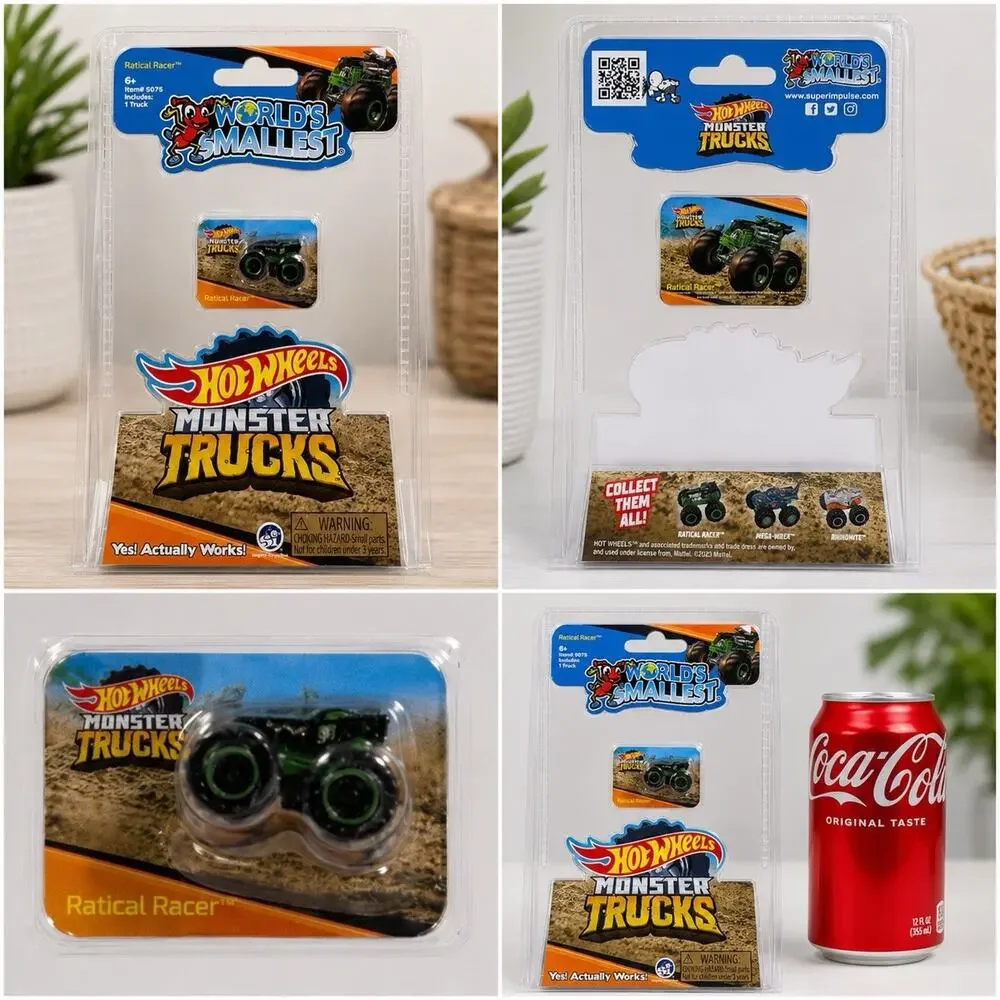 World’s Smallest Hot Wheels Monster Trucks Ratical Racer #5075 New Sealed