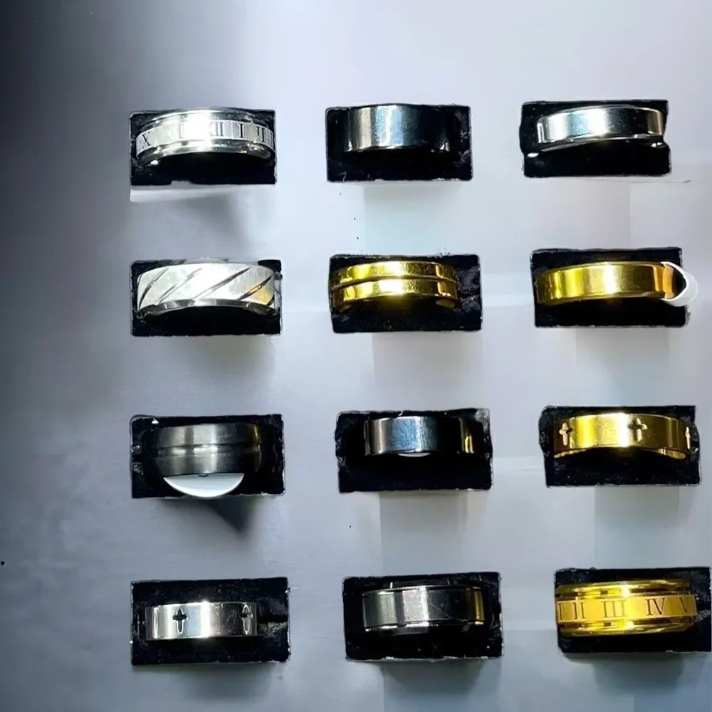 Men’s Rings 24 Bands l All Stainless Steel l Sizer & Display Box Included l New