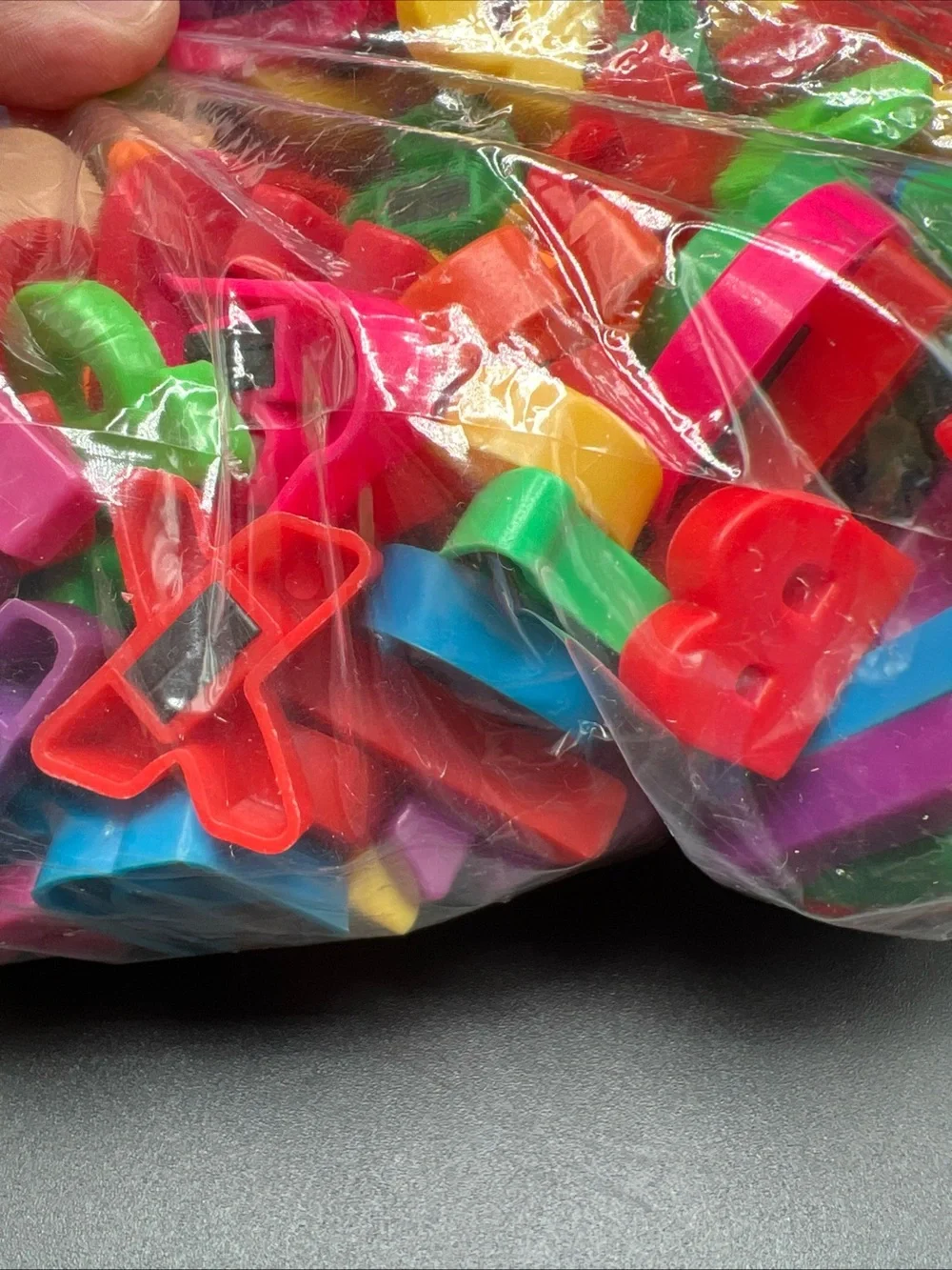 Lot of Magnetic Plastic Alphabet Letters Mixed Colors & Sizes