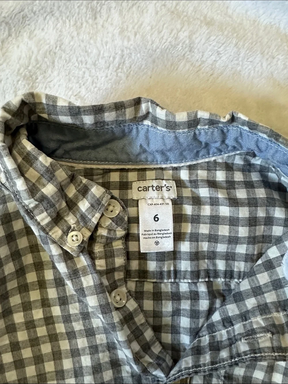 Carters lightweight gingham
