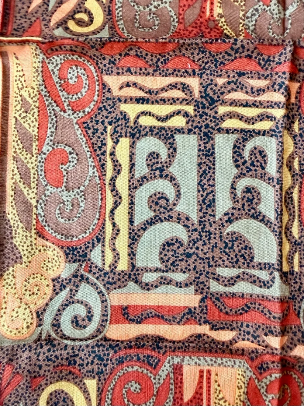 Eliakim Tokyo 100% Fine Cotton scarf Vibrant Paisley Abstract Pattern Headware