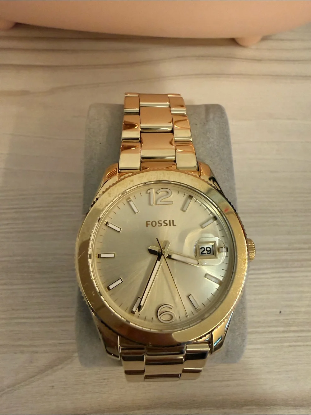 Fossil Gold-Tone Round Dial Bracelet Watch