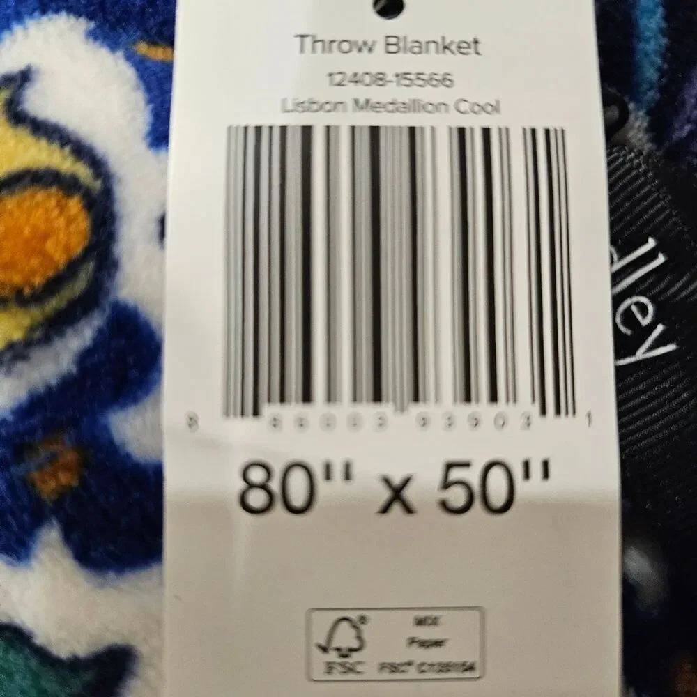 NWT Vera Bradley Fleece Throw Blanket