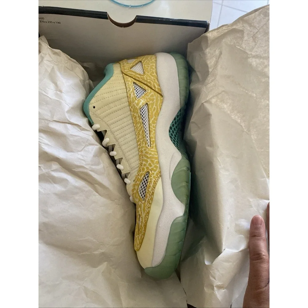 Jordan 11 Retro XI Lows Nike Air IE Azure Maize Teal Aqua Ivory MINT US Men's 12