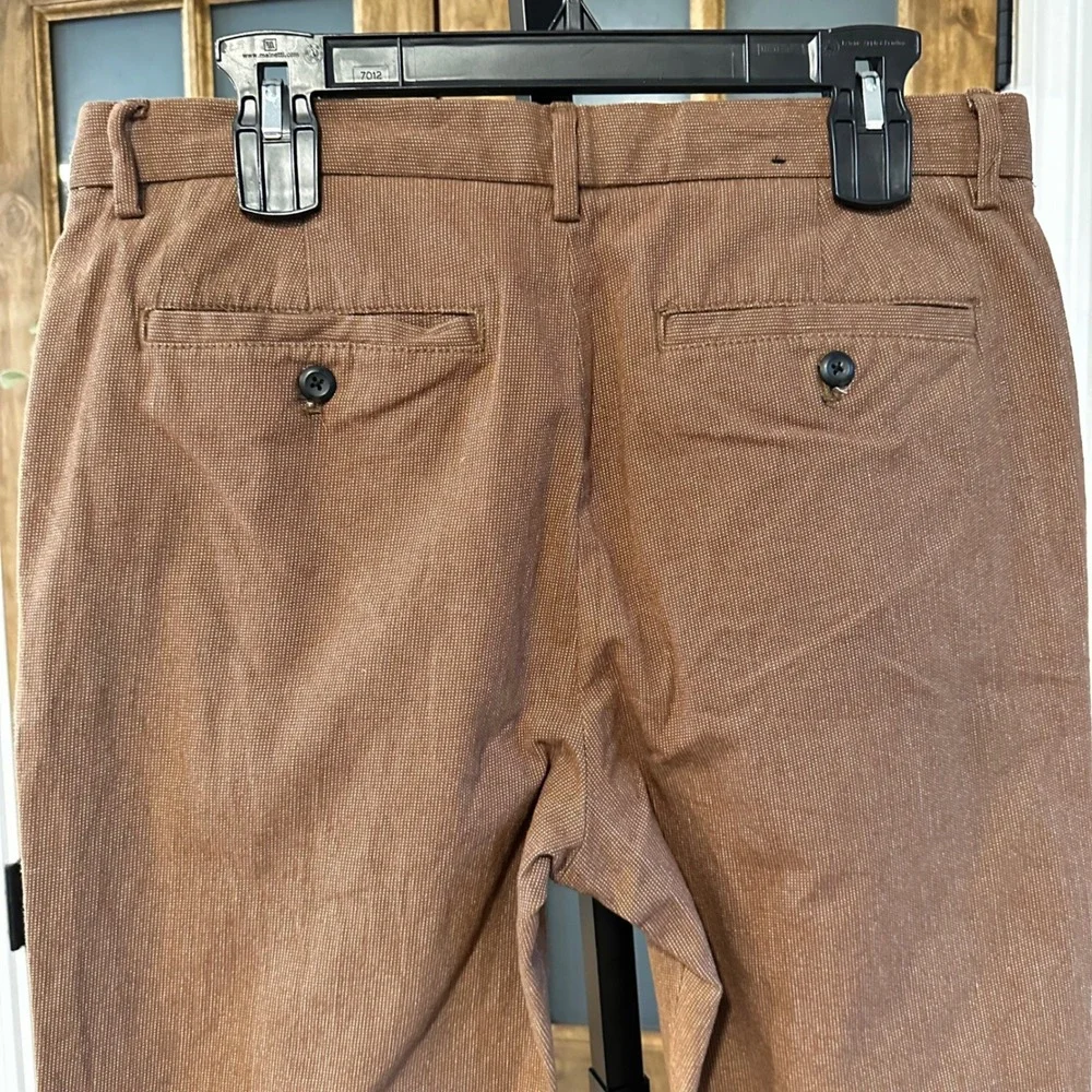 Banana Republic Pants Men 33x32 Brown Slim Tapered Stretch Dress Trousers