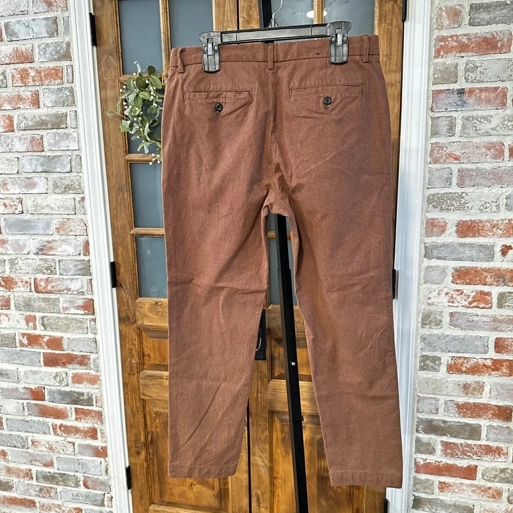 Banana Republic Pants Men 33x32 Brown Slim Tapered Stretch Dress Trousers