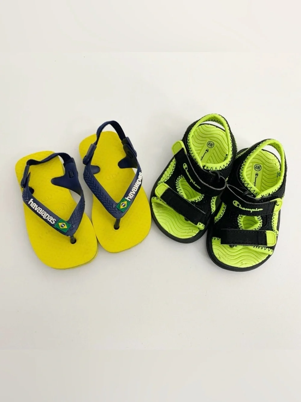 ▪️Champion Infant Strap Sandals & Havaianas Sandals Bundle ~ 4 & 5