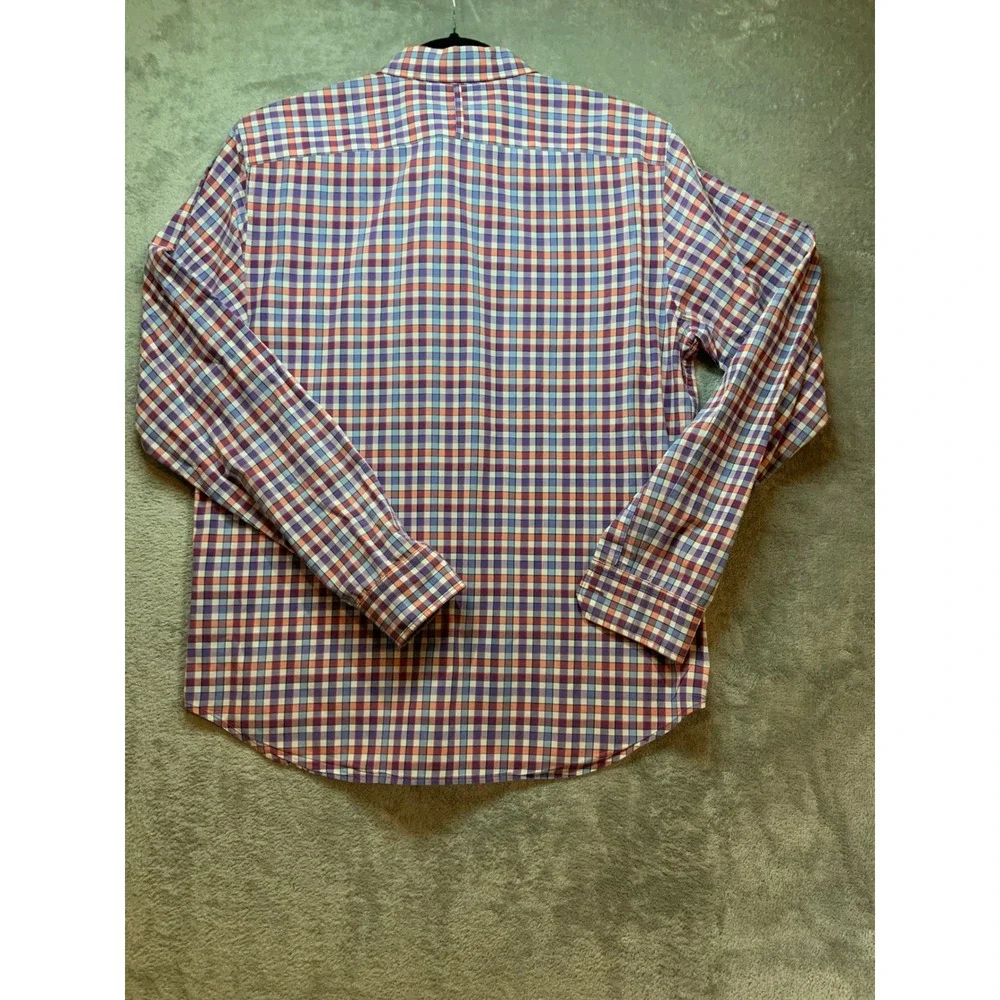 Banana Republic Camden Fit Mens Medium Plaid Long Sleeve Button Down Shirt Multi