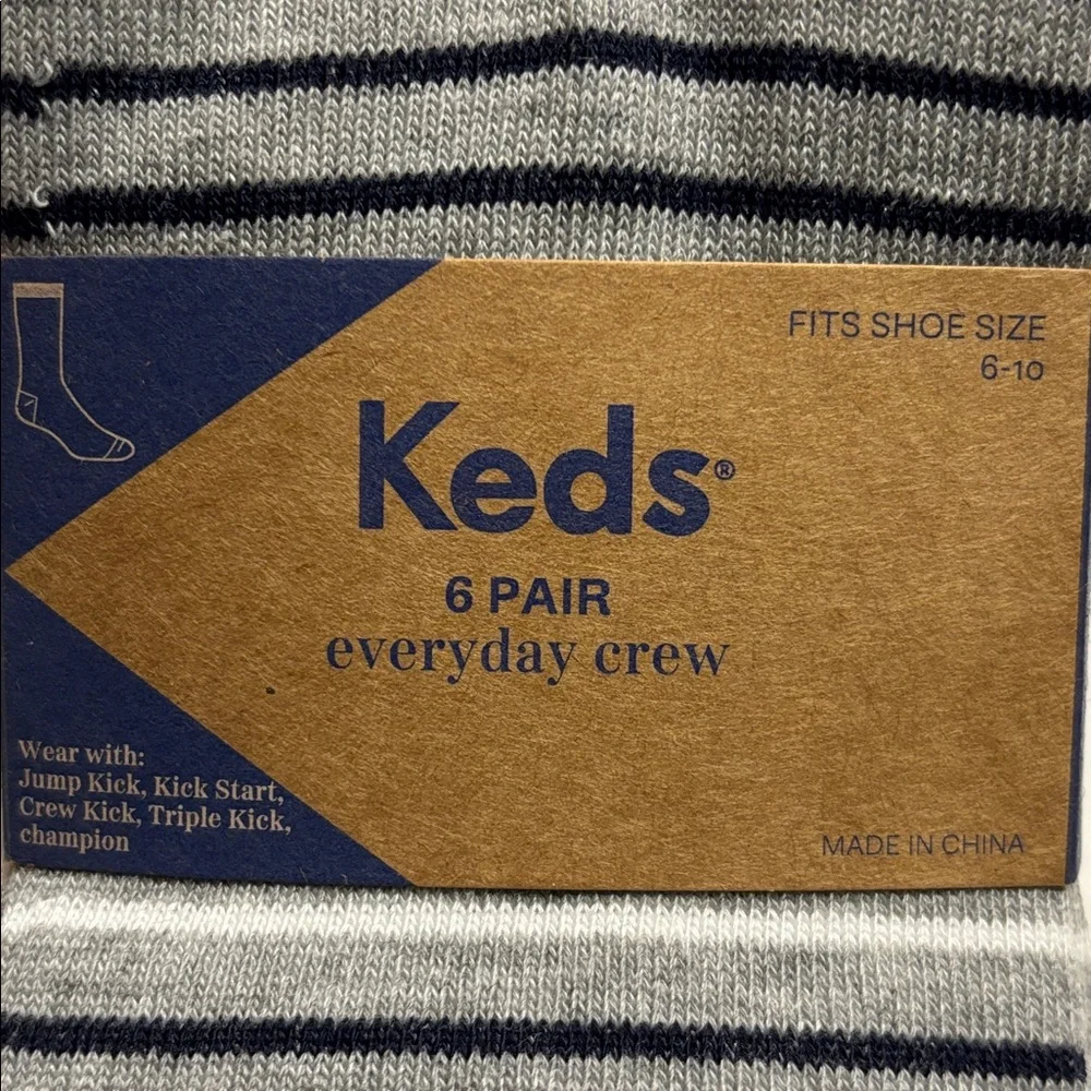 Keds Women's Crew Socks 6 Pack