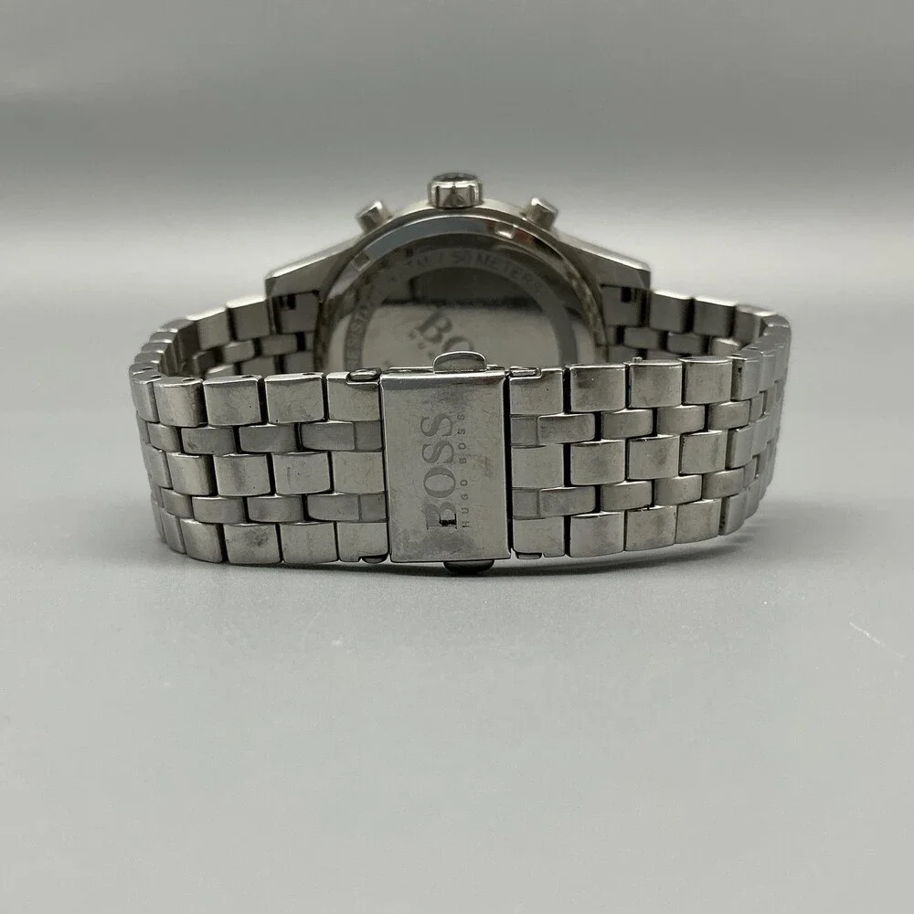 Hugo Boss Jet Mens Watch 41mm Blue Chronograph Date Stainless New Battery 7.25