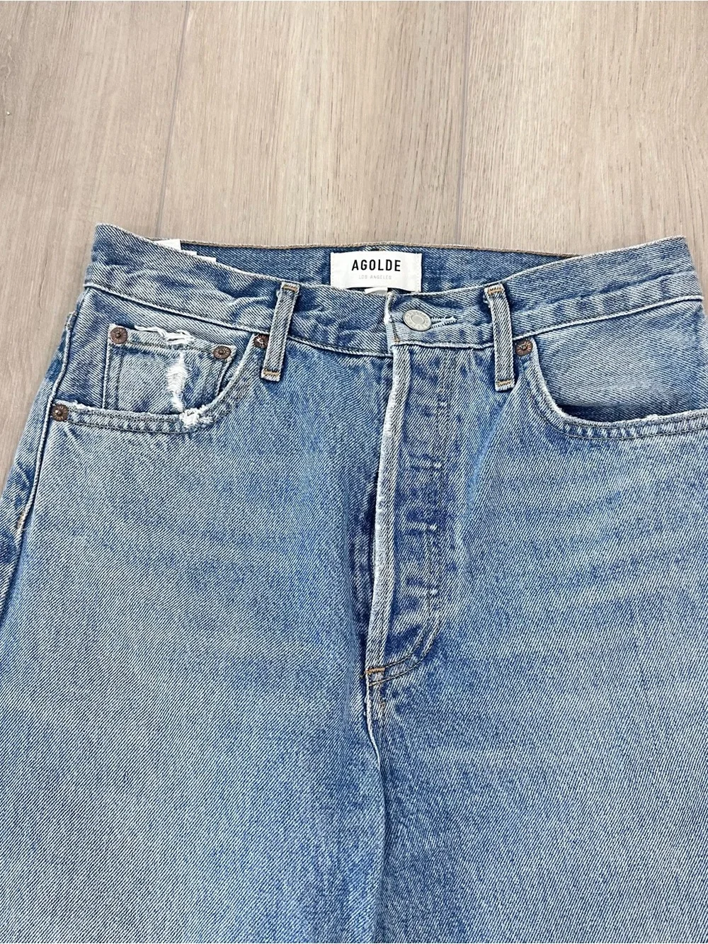 AGOLDE high waisted  90s pinch waist jeans size 25 light wash