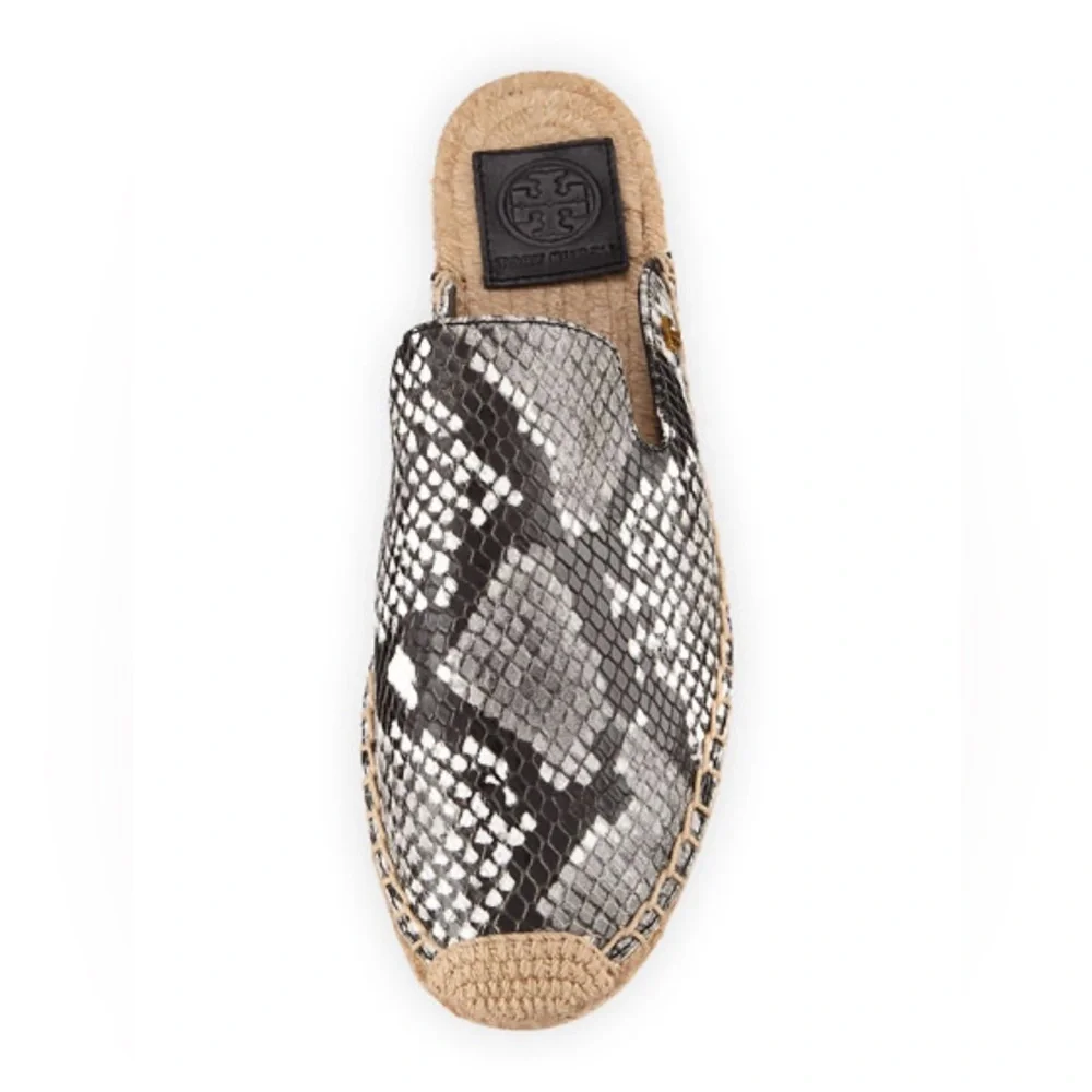Tory Burch Max Snake-Print Espadrille Mule Size 6