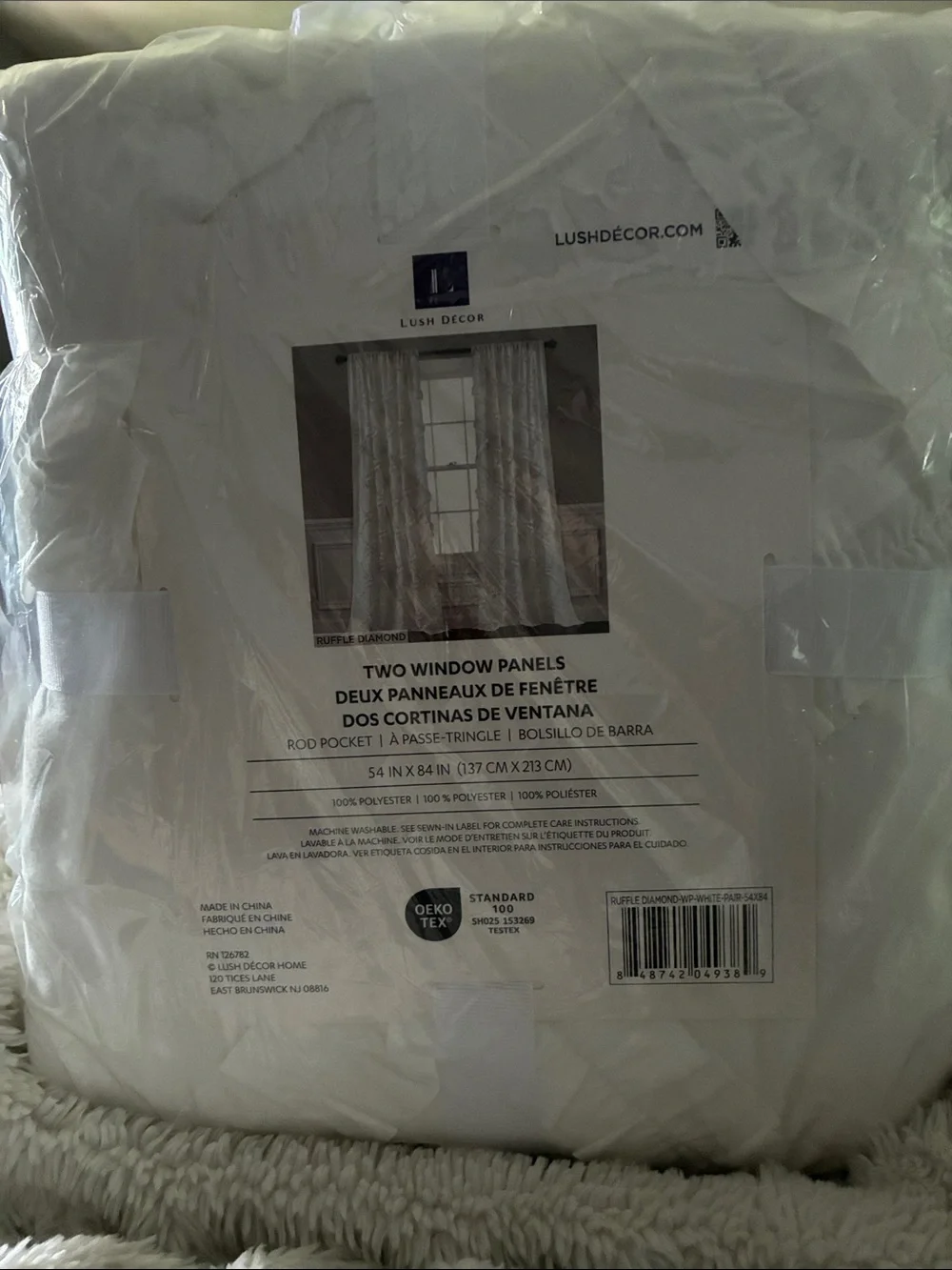 Lush Décor White Window Panels - Set of Two