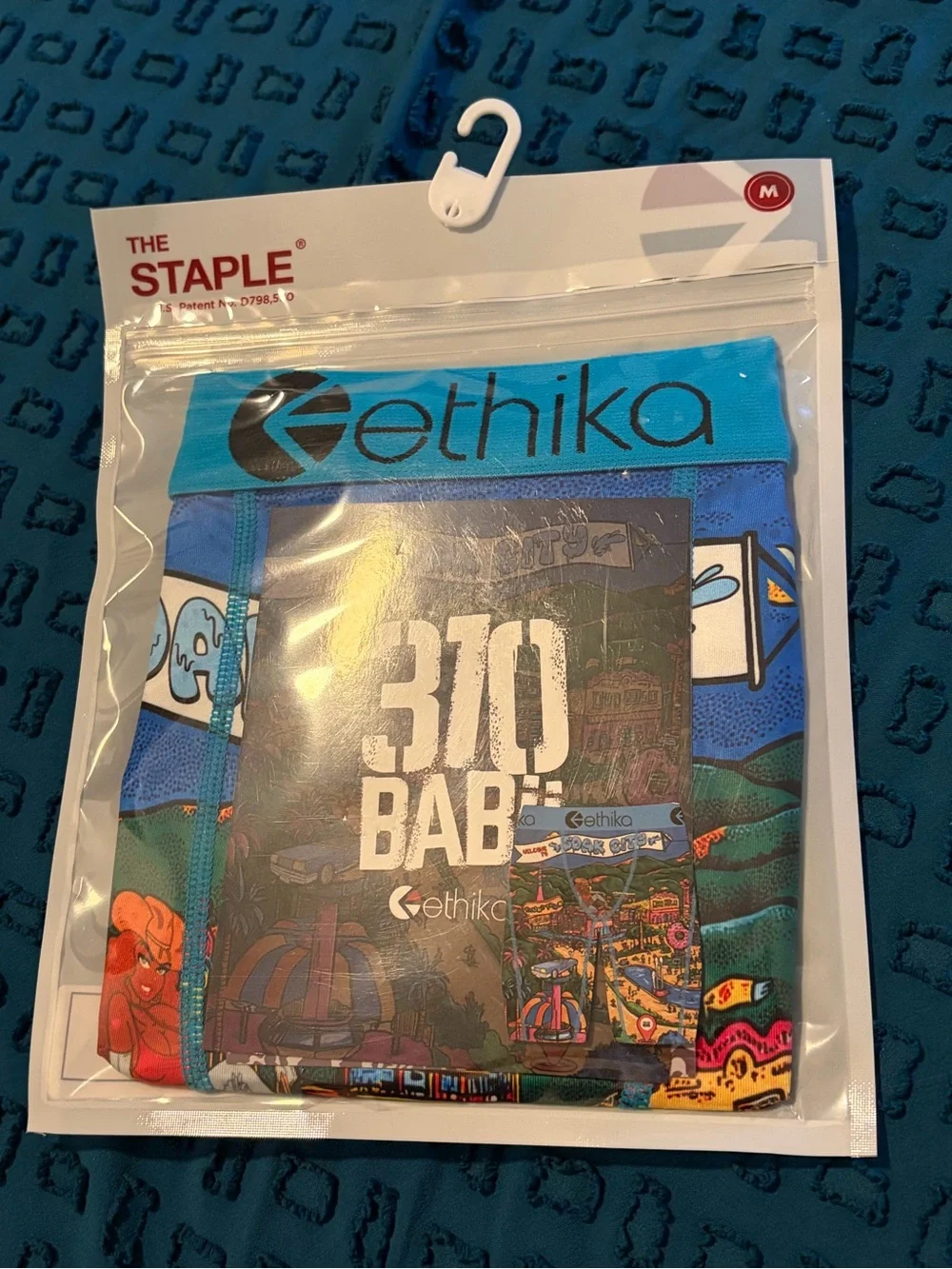 ethika Blue Multicolor Men’s Staple Briefs 310 BABY SOAK CITY