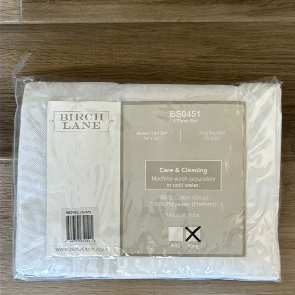New Birch Lane King BS0451 bed skirt Gold