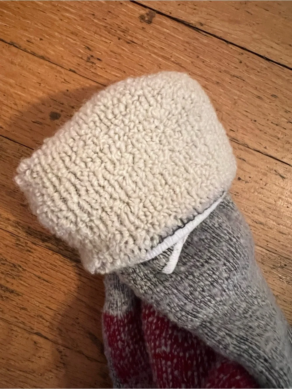 Smartwool Men's Gray  Crew Socks with Red Accents