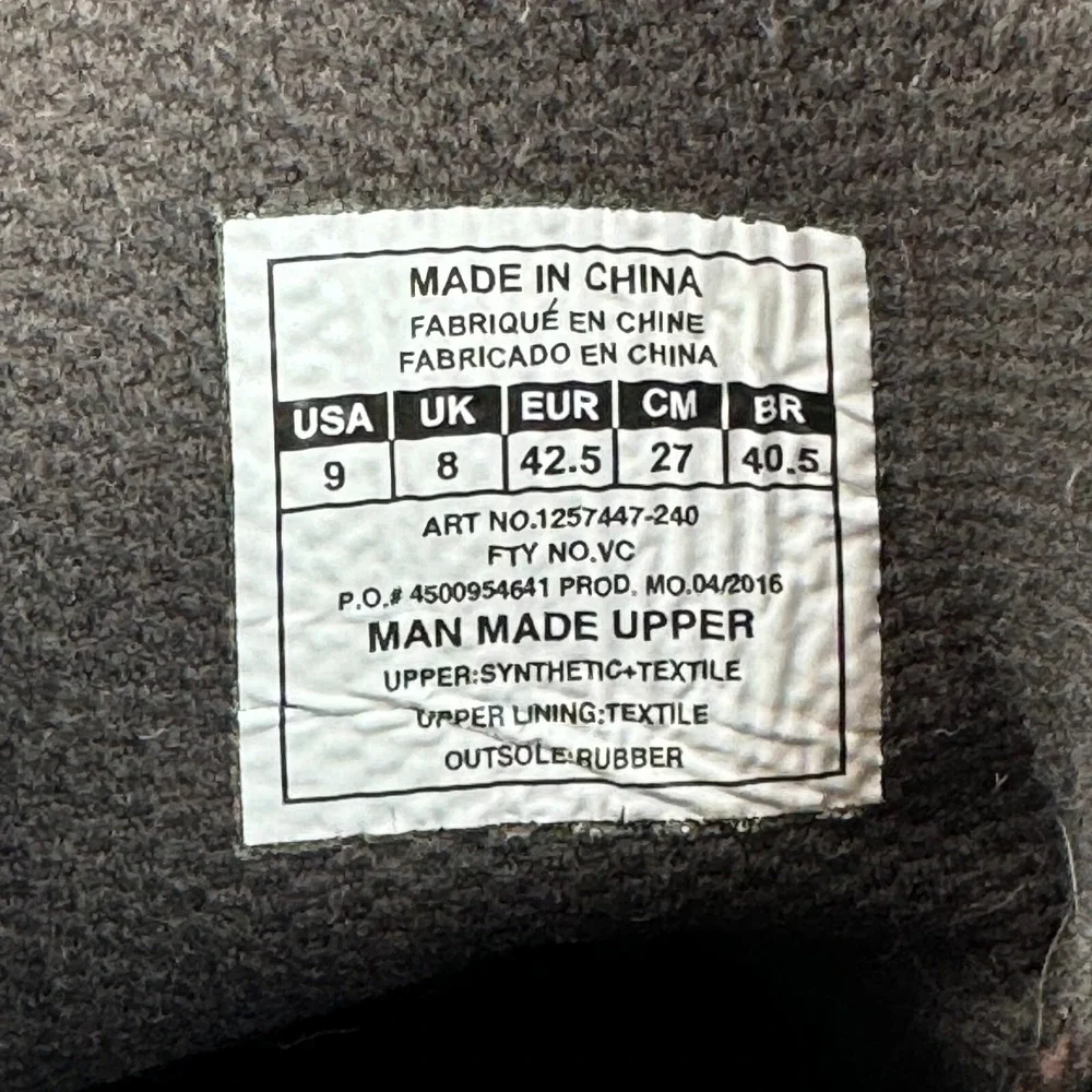 Under Armour size standard