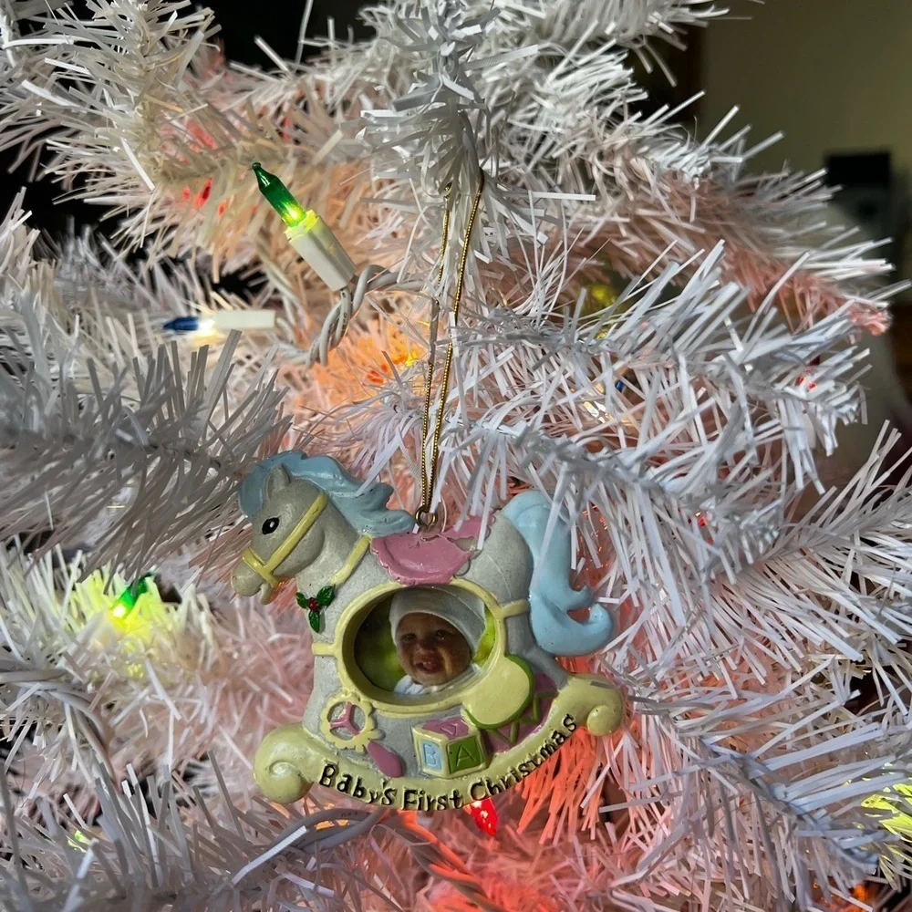 ❤️Vintage 1993 Rocking Horse Babys First Christmas Ornament