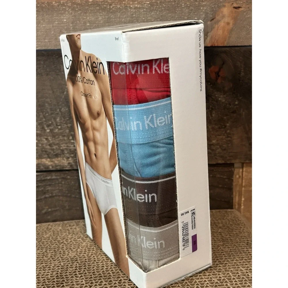 Calvin Klein Classic Fit Brief Colored Men's Size 2XL‎ 4 Pack New