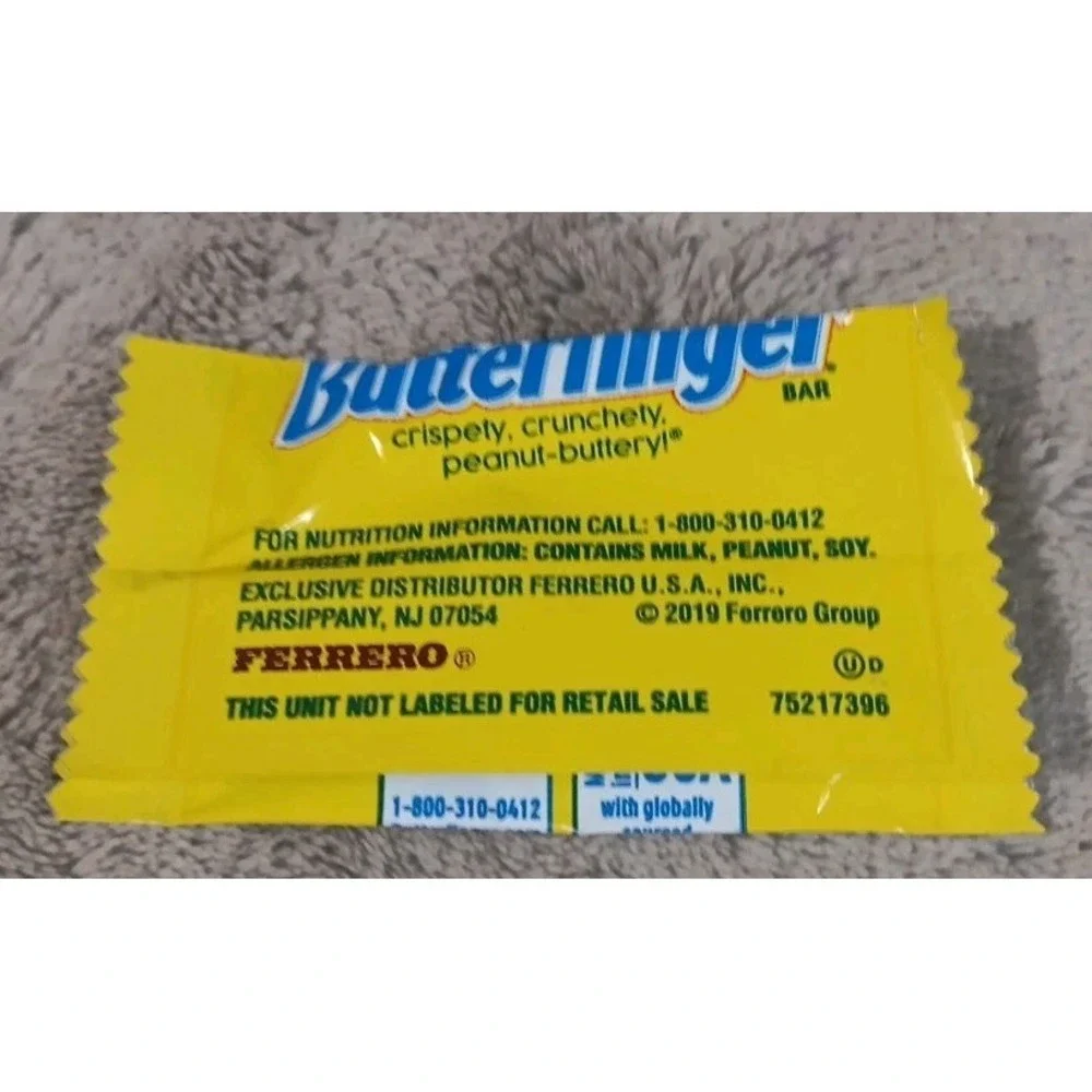 Factory Defect Butterfinger EMPTY SEALED Mini‎ Candy Wrapper Ferrero USA Inc.