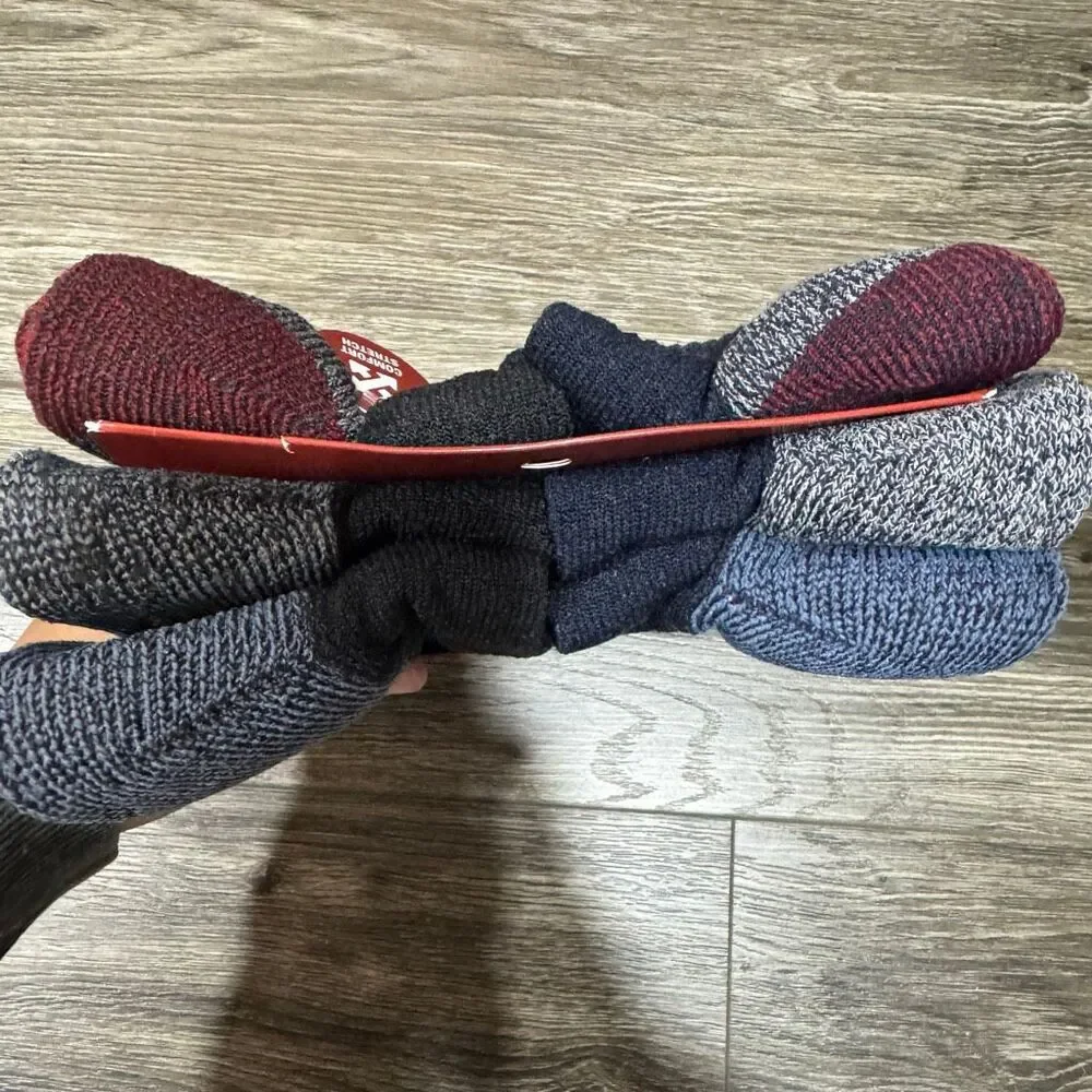 Wrangler Cushion Ultra Dry Crew Socks for Men, Size 6-12 Denim Color