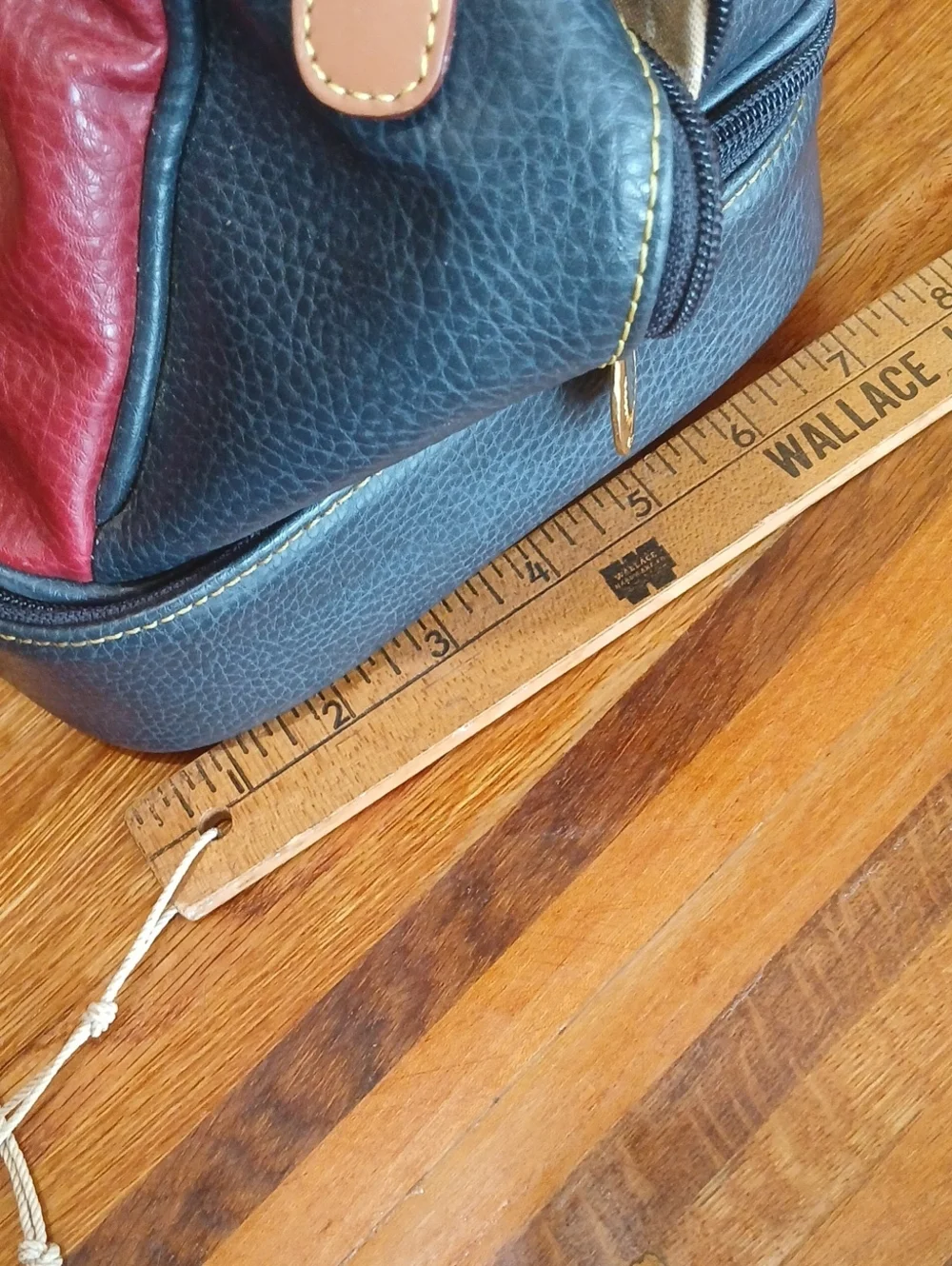 Vintage 90s Y2K Alfred Sung Colorblock Bowlers Bag Leather Purse
