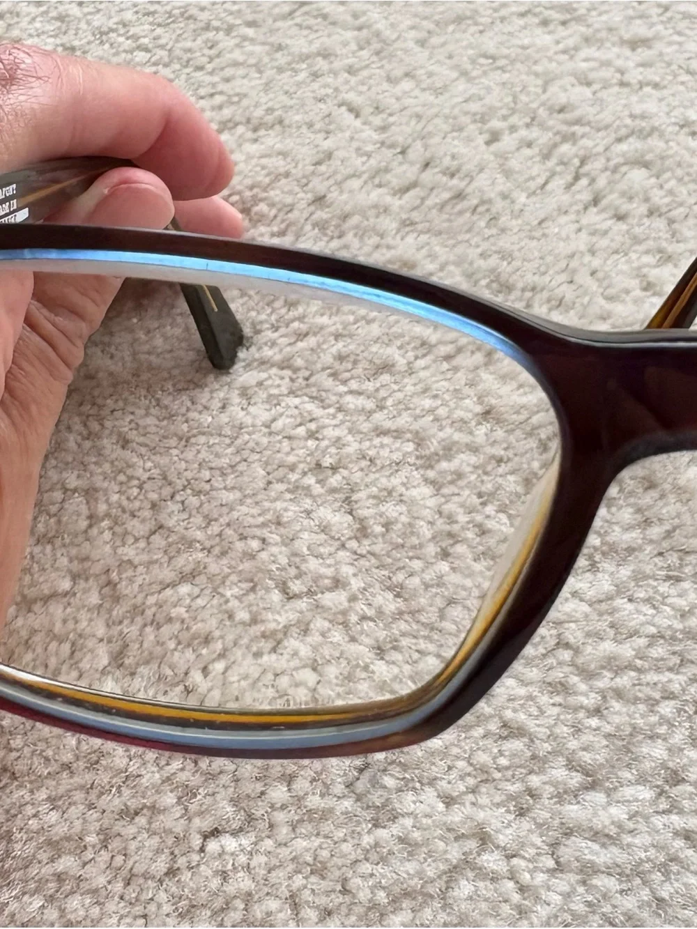 Women’s Lafont ISSY & LA Rectangular Eyeglass Frames w Blue Highlights