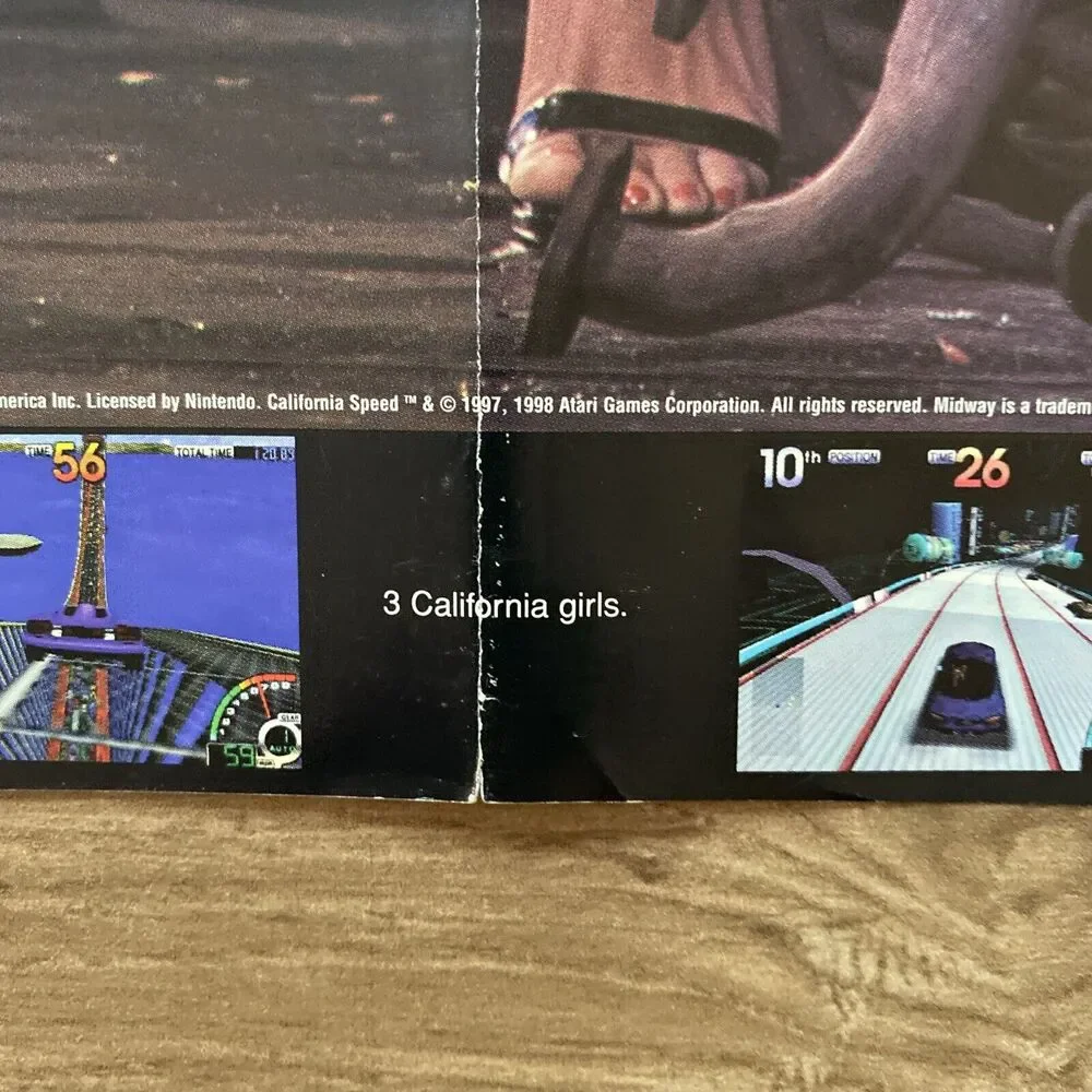 N64 Nintendo 64 CALIFORNIA SPEED “Poster Only” Rare
