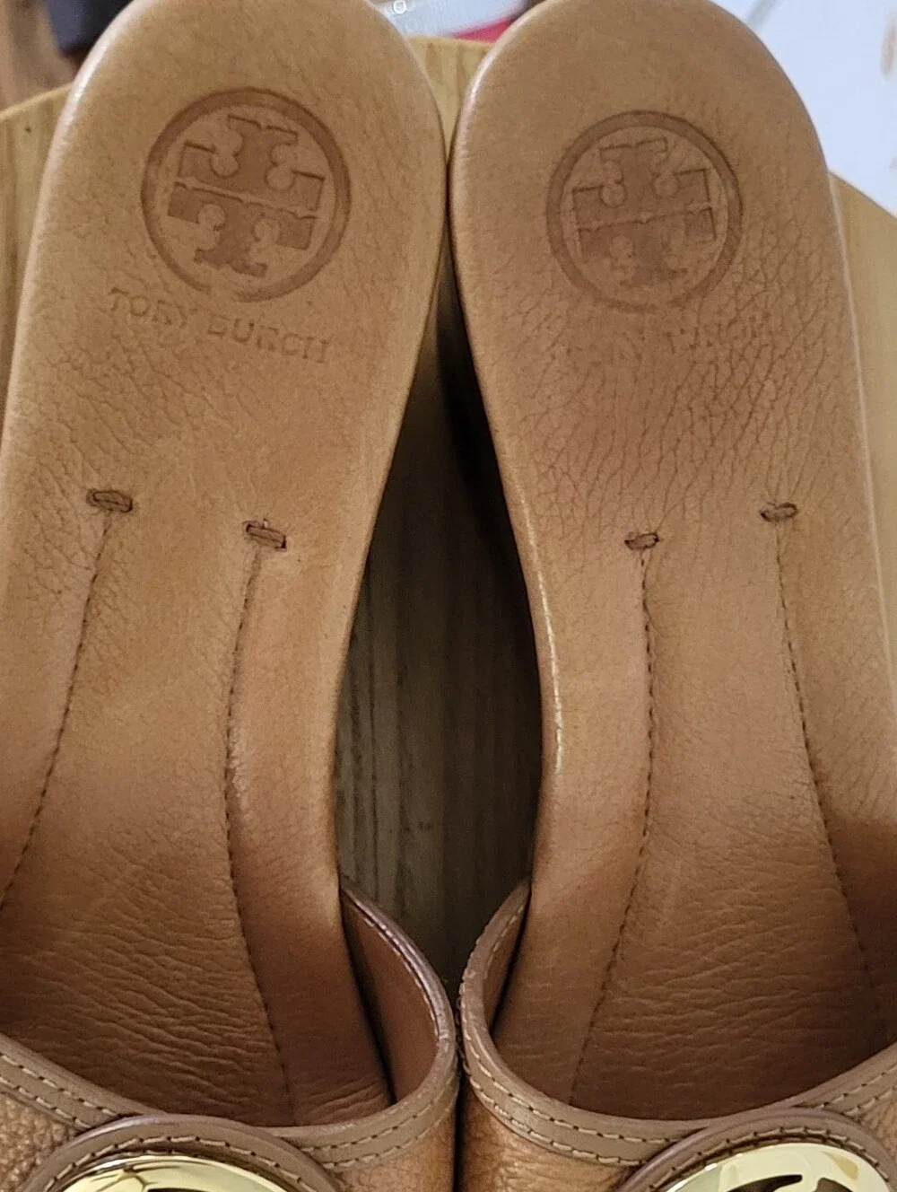 Tory Burch gold upper