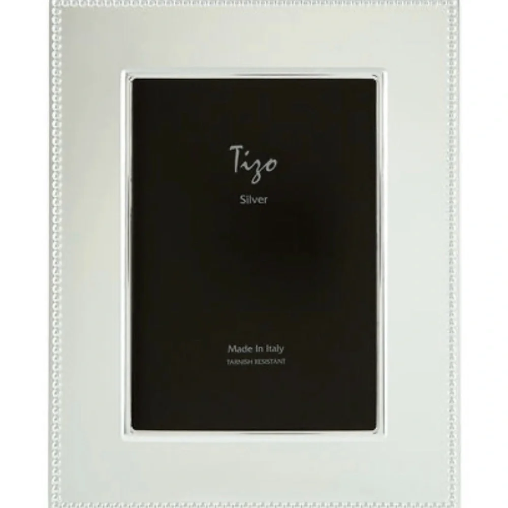 NWT Tizo Design Italian Silver Plate  Elegant Tarnish-Resistant Frame 5 x 7