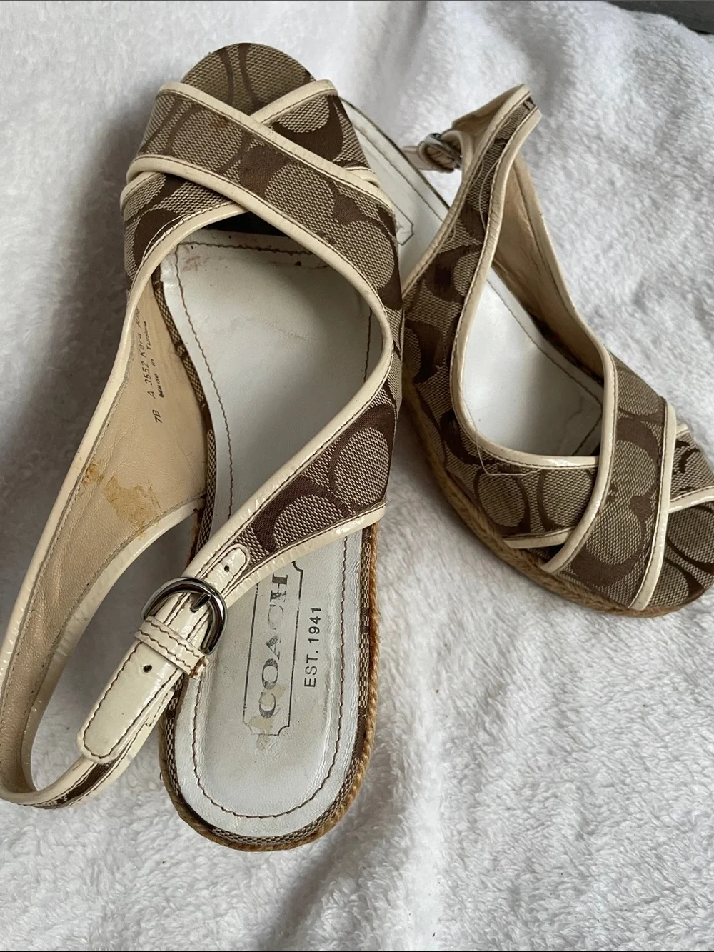 Coach wedge sandals