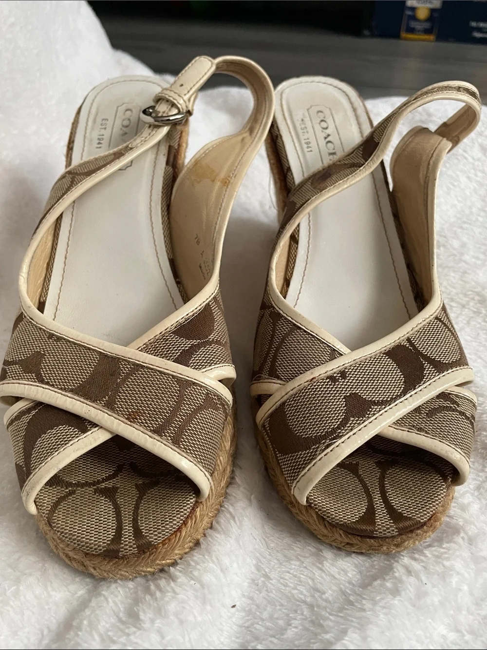 Coach wedge sandals