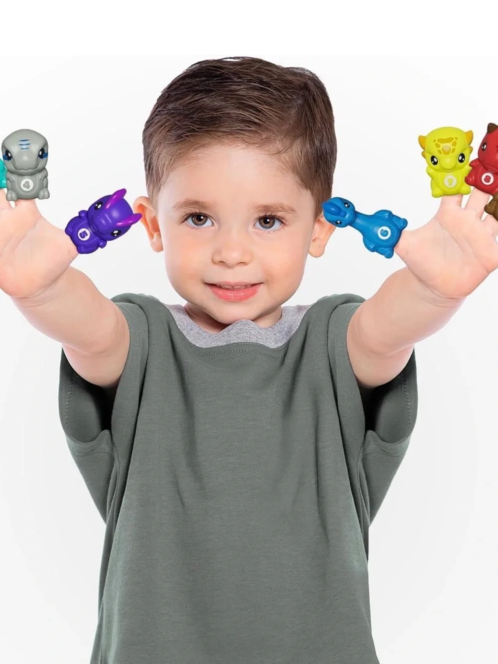 Dinosaur Egg Toys for Toddlers 1-3 Years Dino Finger Puppets Matching Montessori