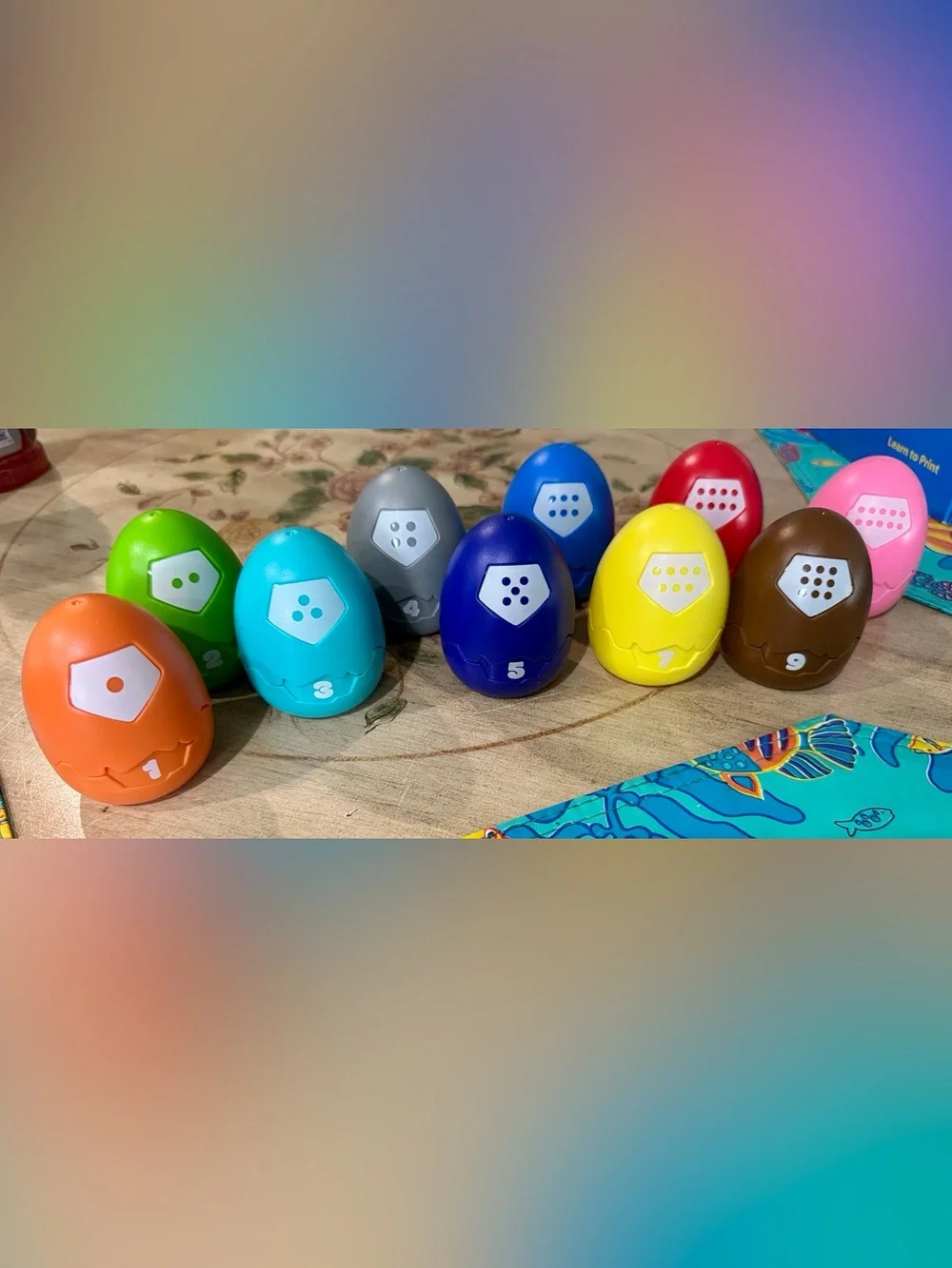 Dinosaur Egg Toys for Toddlers 1-3 Years Dino Finger Puppets Matching Montessori