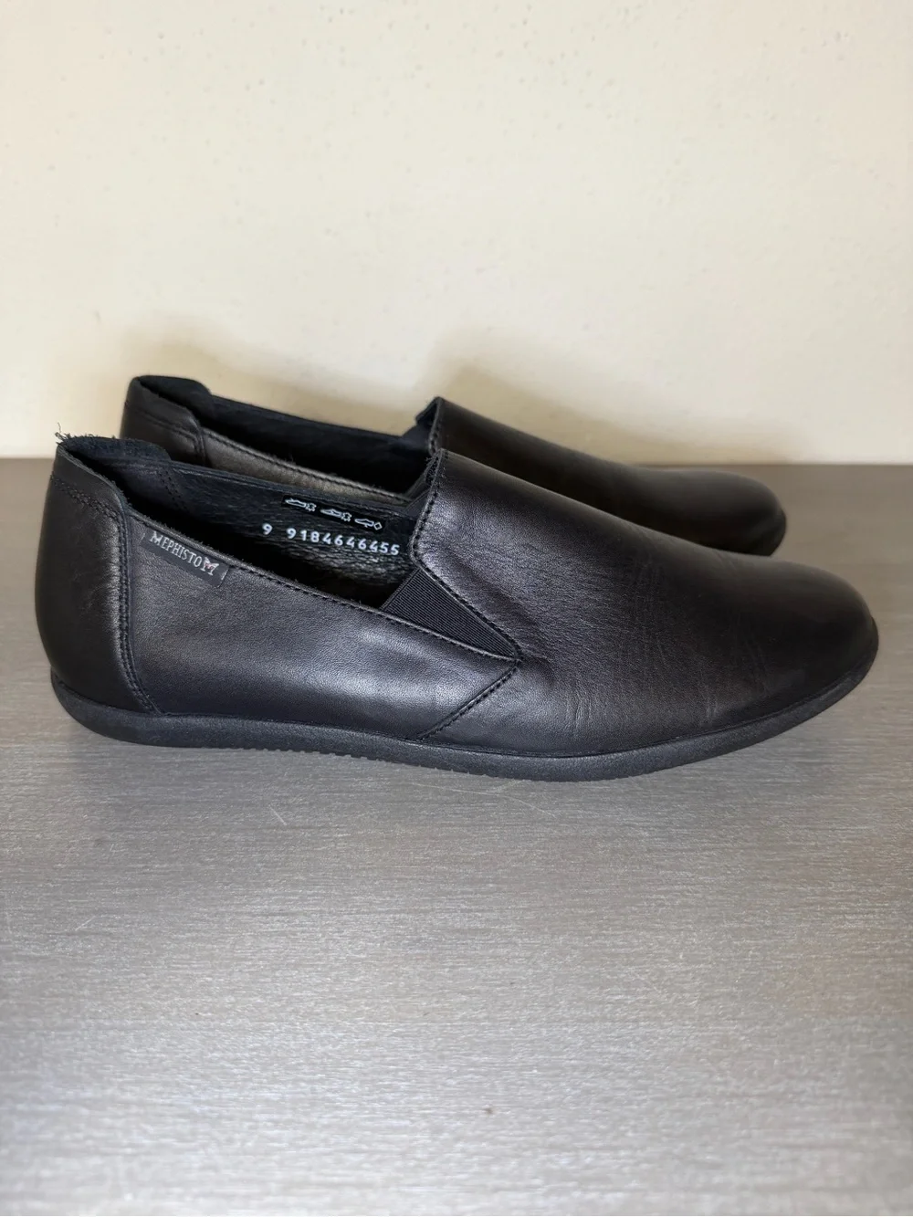 Mephisto Shoes Womens 7.5 Air Jet Slip On Flats Leather Classic Comfort Office