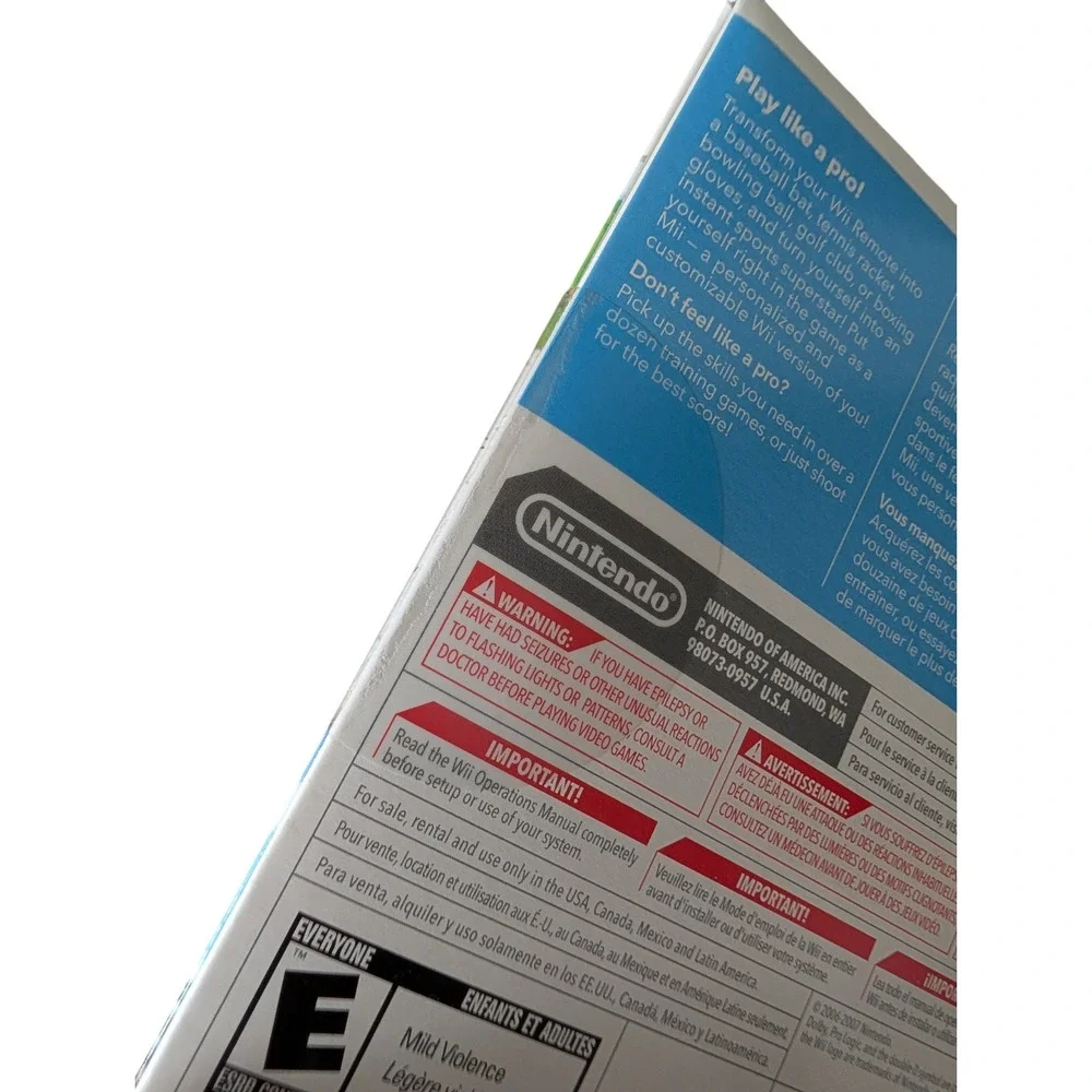 Nintendo Wii Sports Wii Sports Resort Game Bundle New Factory Sealed Sleeve Lot