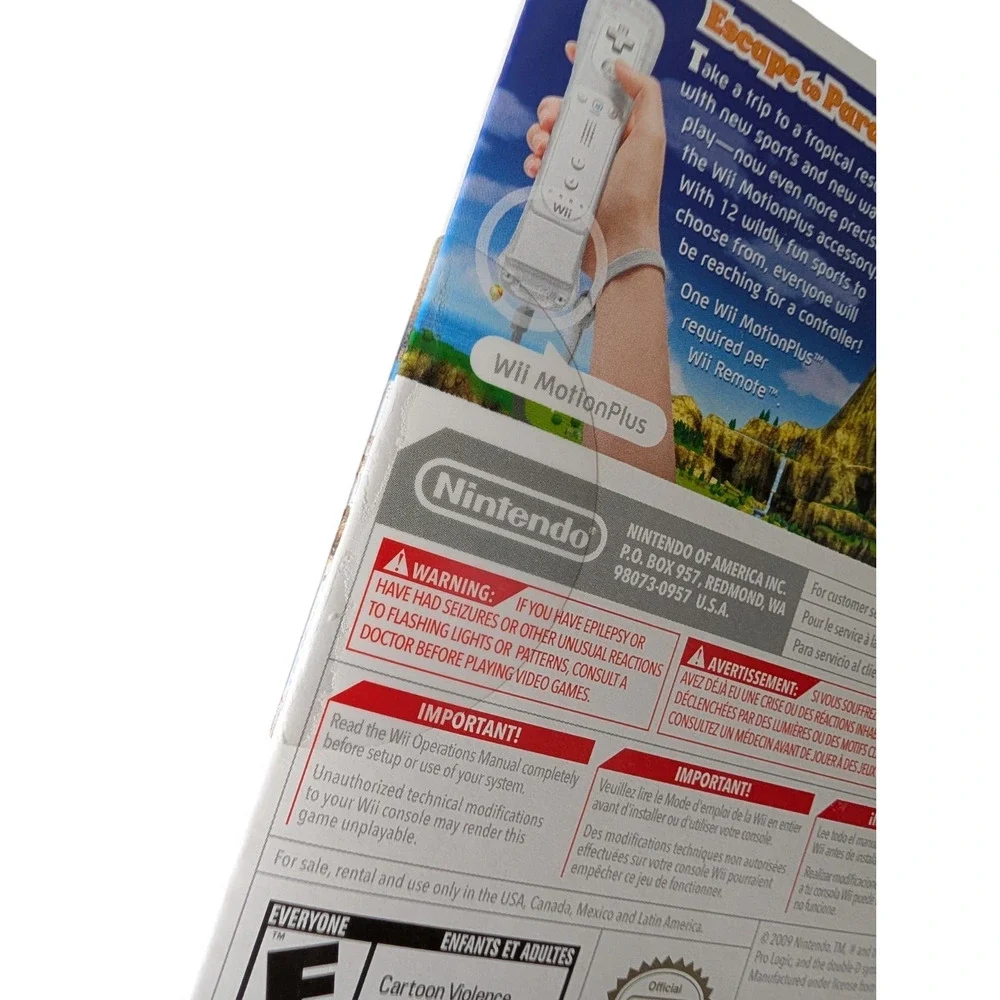 Nintendo Wii Sports Wii Sports Resort Game Bundle New Factory Sealed Sleeve Lot