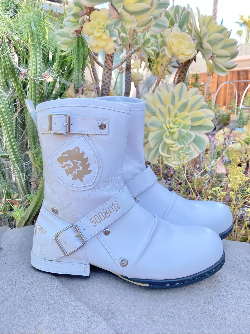 Otto Zone 5008-1 Mens Leather Chukka Moto Boots 7.5