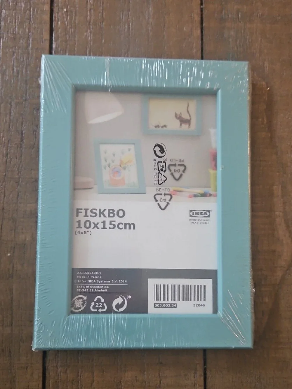 IKEA FISKBO Photo Frames in Black and Teal (Set)