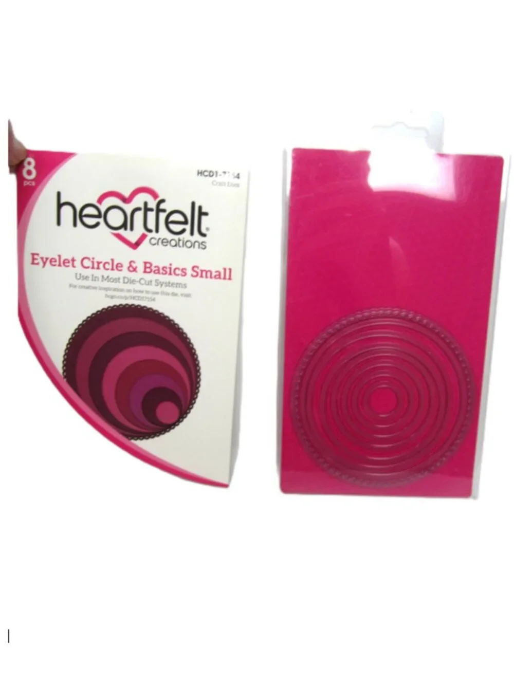 Heartfelt Creations Eyelet Circle & Basics Small Craft Dies HCD1-7154 8 Pcs