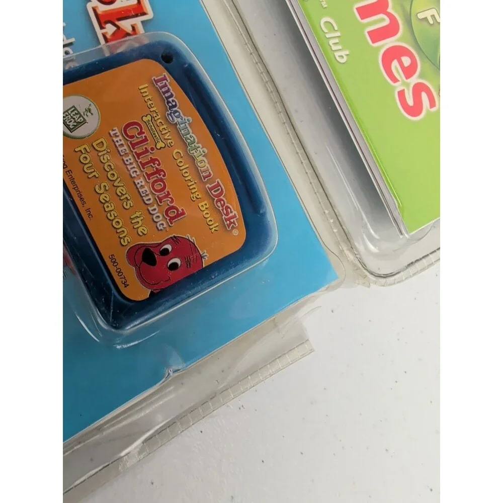 Leap Frog Imagination Desk Book & Cartridges Learning Phonics & Clifford