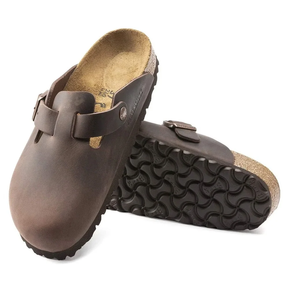 Birkenstock Boston Mens Sz EU 43 US 10 Habana Oiled Leather Clog Brown Sandal