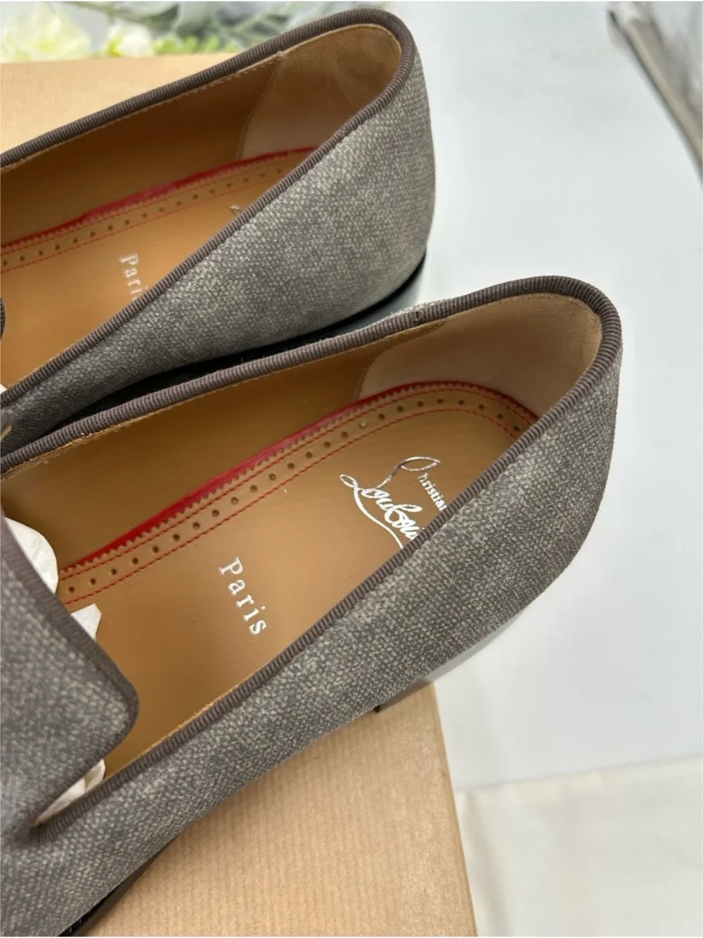 Men's Christian Louboutin, Danny flex loafers size 43 made in Italy